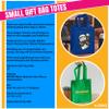 USMG Custom Small Gift Bag Totes Reusable Gift Bags with Logo for Businesses, Events & Parties (Black, Qty 100) view 2