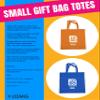 USMG Small Custom Gift Bag Totes - One Color Imprint for Gifts & Business Promotions view 2