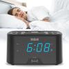 RCA RC571 Digital Alarm Clock Radio with Large Numbers and USB Charging, LED Display, Brightness Display, FM Radio with Presets, Dual Wake, Sleep Timer and Snooze Functions, Black view 2