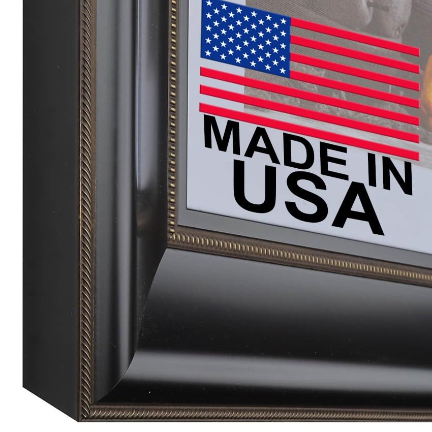 11x14 Picture Frame with Mat for 8x10 Picture. 11x14 Frame Matted to 8x10 Picture. 11 x 14 Poster Frame with Mat. 4" Wide Frames for 8 x 10 Prints with Mats. Dark Brown Ornate 1261. For Prints, Diplomas. Polystyrene-Quality Wood Frames Alternative.