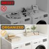 SpaceAid Washer Dryer Countertop, Laundry Wood Shelf Topper with Edge, 54" Width x 27.5" Depth Cover Guard Organizer for Washer and Dryer Laundry Hamper Counter Storage Organization (White) view 3