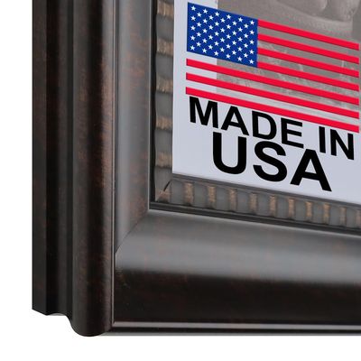 12x16 Picture Frame with Mat for 9x12 Picture. 12x16 Frame Matted to 9x12 Picture. 12 x 16 Poster Frame with Mat. 3-1/2" Wide Frames for 9 x 12 Prints with Mats. Bronze Ornate 1972. For Prints, Diplomas. Polystyrene-Quality Wood Frames Alternative.