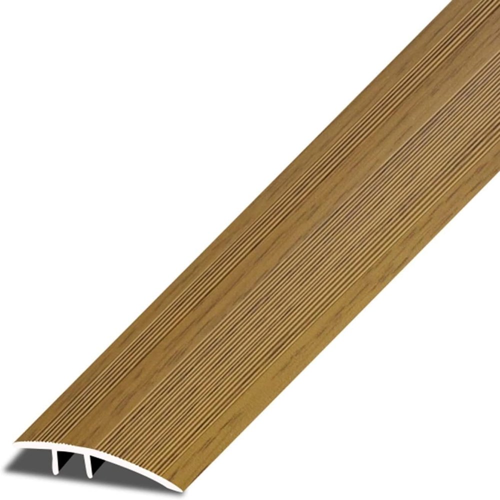 WQS88RDX Ramp Reducer Aluminum Doorway Transition Strip, Wood Grain Scratch Resistant Threshold Strip