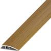 WQS88RDX Ramp Reducer Aluminum Doorway Transition Strip, Wood Grain Scratch Resistant Threshold Strip view 1