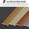WQS88RDX Ramp Reducer Aluminum Doorway Transition Strip, Wood Grain Scratch Resistant Threshold Strip view 2