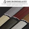 WQS88RDX Ramp Reducer Aluminum Doorway Transition Strip, Wood Grain Scratch Resistant Threshold Strip view 4