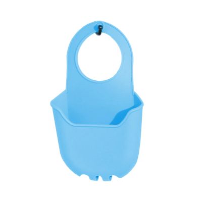 XUYUH Sink Hanging Bag Convenient Sink Organizer Efficient Dish Sponge Holder Storage Bag for Dishwashing Tools Soap Dish Drainer Accessory, 20x10cm, Blue