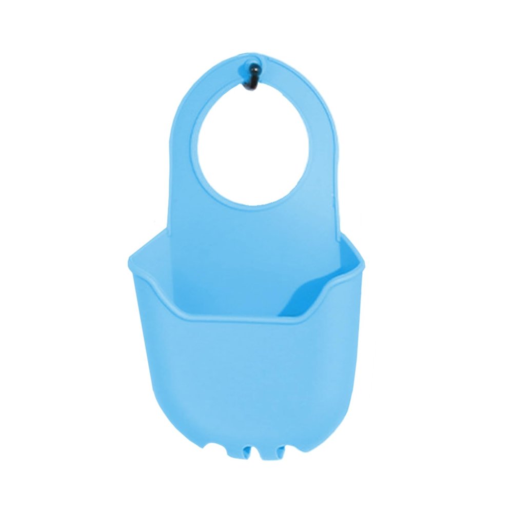 XUYUH Sink Hanging Bag Convenient Sink Organizer Efficient Dish Sponge Holder Storage Bag for Dishwashing Tools Soap Dish Drainer Accessory, 20x10cm, Blue