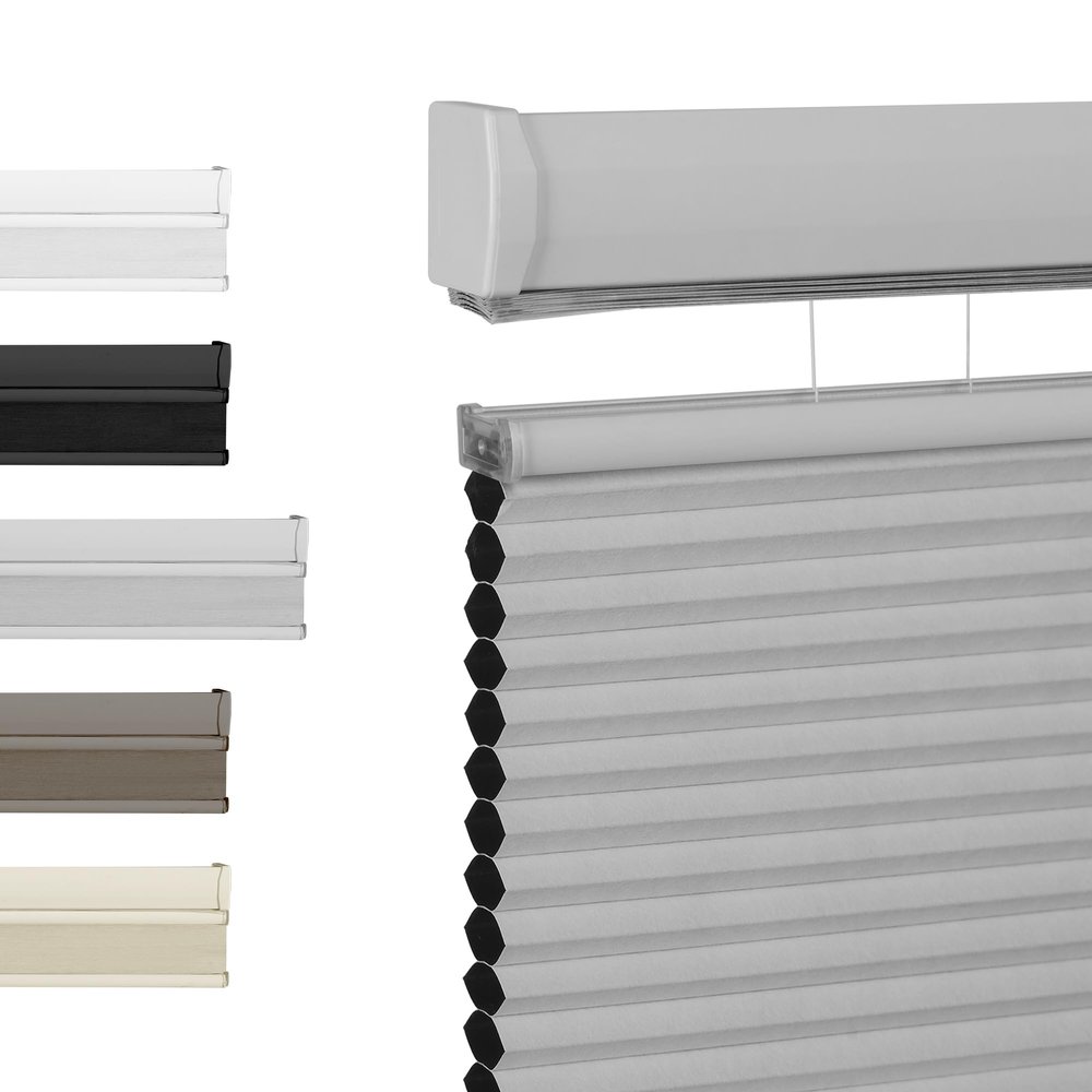 BERISSA Cordless Blackout Top Down Bottom Up Cellular Shades,Honeycomb Blinds Fabric Window Shades,Thermal Insulation Cellular Blinds,UV Protection Easy Install.Blackout-Gray,44" W x 78" H.