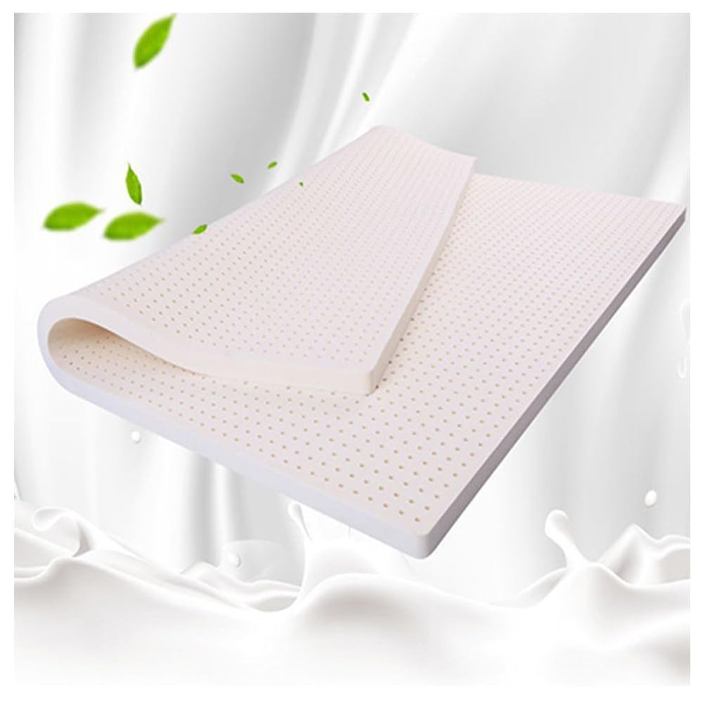 BGDTEFJDZ 100% Thailand natural latex mattress with cover natural rubber pure mattress thickened home dormitory cushion mat,3in,160x200cm(63x79in)