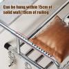 YDkjwjw Folding Clothes Drying Rack with Sock Clips Stainless Steel Telescopic Towel Rack Portable Radiator Airer Laundry Rack for Balcony Railings Windowsill view 3