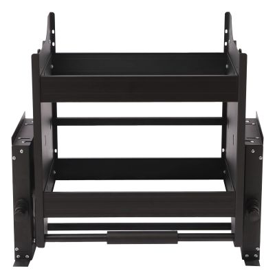 LIAPDG 22.2 x 11 x 17.7 Inche Square Pull-Down Cabinet, 30.86 Lbs Black Hanging Mount Cabinet Organizer Hidden Adjustable Storage Pull Down Shelf for Kitchen Spice Racks for Inside Cabinets