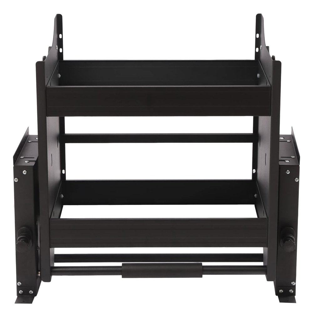 LIAPDG 22.2 x 11 x 17.7 Inche Square Pull-Down Cabinet, 30.86 Lbs Black Hanging Mount Cabinet Organizer Hidden Adjustable Storage Pull Down Shelf for Kitchen Spice Racks for Inside Cabinets