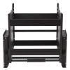LIAPDG 22.2 x 11 x 17.7 Inche Square Pull-Down Cabinet, 30.86 Lbs Black Hanging Mount Cabinet Organizer Hidden Adjustable Storage Pull Down Shelf for Kitchen Spice Racks for Inside Cabinets view 1