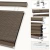 BERISSA Cordless Blackout Top Down Bottom Up Cellular Shades,Honeycomb Blinds Fabric Window Shades,Thermal Insulation Cellular Blinds,UV Protection Easy Install.Blackout-Brown,73" W x 72" H. view 4