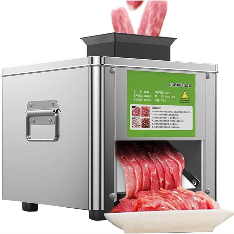 850W Meat Cutter Commercial Electric Meat Cutter Shredder, Automatic Vegetable Cutter, Pork Meat Cutter Slicer Easy to Clean(Size:12mm)