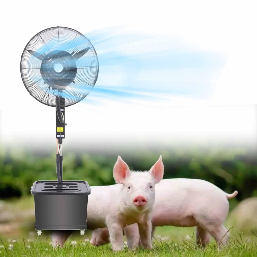 Outdoor Misting Fan With 11 Gallon Tank 25.6in/30in Industrial Fan 3 Cooling Speeds Cooling Fan For Patio, Outside Restaurant, Garage, Gym, Factory Workshop(30in)
