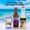 1000 Pack Custom Slim Can Coolers Sleeves Bulk Personalized Insulated Neoprene Can Cooler Drink Holder with Logo Image Text for Wedding Birthday Bachelor Party Favors view 4