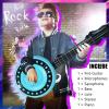 10 Pieces Inflatable Instruments Party Props Set Photo Booth Props Inflatable Guitar Saxophone Bass Lute Microphone Recorder Piano Theme Party Rock Toys Decorated Vintage Period Party view 3