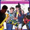 10 Pieces Inflatable Instruments Party Props Set Photo Booth Props Inflatable Guitar Saxophone Bass Lute Microphone Recorder Piano Theme Party Rock Toys Decorated Vintage Period Party view 4