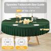 2 Pack Hunter Green Spandex Round Tablecloth for 60 inch Table, Stretchy Fitted 5FT Round Table Cloth with Skirt, Wrinkle Free for Wedding Party Dining Banquet view 4