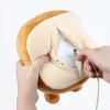 EPIPHQNY Digital Alarm Clock,Cartoon Plush Toast Alarm Clock for Creative LED Digital Clock Kids Desktop Electronic Clock with Vibration Function view 3
