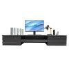 Floating Desk with Pull Out Drawer, Wall Mounted Desk Laptop Computer Writing Study Table, Multifunctional Computer Workstation, Wall Organizer for Bedroom Study Room Small Space, 60"W (Black) view 1