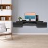 Floating Desk with Pull Out Drawer, Wall Mounted Desk Laptop Computer Writing Study Table, Multifunctional Computer Workstation, Wall Organizer for Bedroom Study Room Small Space, 60"W (Black) view 4