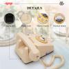 UKBW Audio Guest Book Wedding Phone, 32G Record Customized Audio Message with Guest Book, Retro Style Audio Guestbook for Birthdays Parties Confessions Special Occasions, Beige view 3