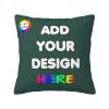 PVJIEMS Personalized Photo Pillowcase Customize Square Throw Pillow Cover with Pet Image Logo Text for Living Room Sofa Couch Bed Chair Office Car Homestays Decorative,Teal,22x22 view 1
