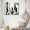 African Women Metal Wall Decor, African Art Wall Decor, Black Women Metal Wall Art, African American Metal Wall Art, Wall Decor for Living Room Bedromm, Metal Art Gifts (White, 24" x22"|60x55cm) view 4