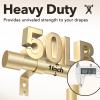 Extra Long Curtain Rods for Windows 32 to 240 Inch, 1 Inch Gold Heavy Duty Curtain Rods for Patio, Farmhouse, Bedroom, Living Room, Adjustable Metal Drapery Rod (A2,Gold,32"-240") view 4
