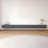 LAKIQ Modern Floating TV Media Stand with Drawers Wall Mounted Entertainment Center TV Console with Storage for Living Room Bedroom (Stone Top, Grey Color - 71" L x 8" W x 9.5" H) view 1