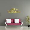 African Metal Wall Art, Metal Wall Decor, African Animals, Wall Hangings, Geometric Wall Art, Home Metal African Zoo Decor pcs for Living Room,Office,Bathroom (Gold, 19" x 7"/47x17cm) view 2