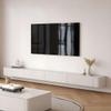 LAKIQ Modern Floating TV Media Stand with Drawers Wall Mounted Entertainment Center TV Console with Storage for Living Room Bedroom (Wood Top, Grey Color - 79" L x 8" W x 9.5" H) view 3