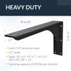 Iron Supports Front Mount Heavy-Duty Countertop L Bracket - Steel Mounting Support Bracket for Knee Walls, Kitchen Island Countertops, Breakfast Bars (Matte Black - 16" Deep x 9" High) view 2