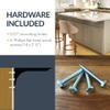 Iron Supports Front Mount Heavy-Duty Countertop L Bracket - Steel Mounting Support Bracket for Knee Walls, Kitchen Island Countertops, Breakfast Bars (Matte Black - 20" Deep x 12" High) view 4