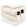 PTQ Premium Heated Blanket King 90"100",Ultra Cosy Soft with 8 Heating Levels,Dual Control Plush Fast Heating Faux Rabbit Fur Blanket for Bed - Auto Shut Off,Machine Washable(Beige) view 1