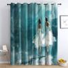 Ballet Girl Curtains, Abstract Blackout Curtains for Bedroom, Thermal Insulated Room Darkening Grommet Drapes for Living Room, Window Treatments, 63 Inch Curtains 2 Panel Set - K&W79 view 1