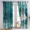 Ballet Girl Curtains, Abstract Blackout Curtains for Bedroom, Thermal Insulated Room Darkening Grommet Drapes for Living Room, Window Treatments, 63 Inch Curtains 2 Panel Set - K&W79 view 3