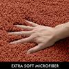 MIULEE Rust Bathroom Rugs Sets 3 Piece Including U Shaped Toilet Rug - Soft Absorbent Bath Mats Set with Non Slip Rubber Backside, Machine Washable - 20"x30"+16"x24"+U 20"x24" view 2