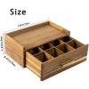 Acacia Wood Tea Bag Organizer, Tea Organizers and Storage Box, Tea Caddy for Tea Bags Storage Drawer, Teabag Holder Container Boxes for Countertop, Tea Station Chest Display Wooden, Organizador De Te view 2