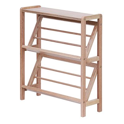 Wood Shoe Rack For Entryway - Space Saving Corner Shoe Organizer,Holds 10-15 Pairs Of Shoes & Boots,Stable & Durable