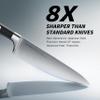 KnifeSaga Knife Set with Block, Japanese 15 PCS Ultra Sharp Ktichen Knives Set, High Carbon Stainless Steel Knife Block Set with Sharpener, Professional Knives with Ergonomic Handle, Valentines Gift view 2