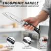 KnifeSaga Knife Set with Block, Japanese 15 PCS Ultra Sharp Ktichen Knives Set, High Carbon Stainless Steel Knife Block Set with Sharpener, Professional Knives with Ergonomic Handle, Valentines Gift view 3