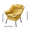 Living Room Lazy Chair with Ottoman & Armrest, Modern Comfy Folding Lounge Chair Reclining Sofa Leisure Chair Armchair with Footstool for Bedroom/Office/Hosting White-A1 view 2