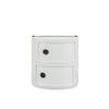 VHBVDFC Rounded Cabinet, Narrow Nightstand, Round Chest of 2/3/4 Drawers, Round End Table with Storage, for Living Room, Bedrooms, Bathroom, Narrow Space(White,32 * 40cm) view 1