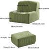 Bean Bag Chair with Foot Stool,Fluffy Lazy Sofa Chair with High Density Sponge Filling,Solid Wood Frame for Reading, Gaming Green-1 view 2