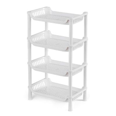 XHTLLO Multipurpose 4 Tier Kitchen Spice Rack, Large Lidacity Standing Storage Shelf for Kitchen and Bathroom