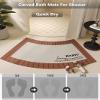 HomeLoft Basics Fast Drying Curved Bath Mat Bathroom Mat for Round Bathroom and Shower, Strong Absorbent Corner Bath Mat, Rubber Non-Slip Bottom (B) view 3